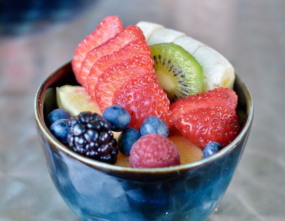 Fresh fruit bowl at Eight AM breakfast San Francisco