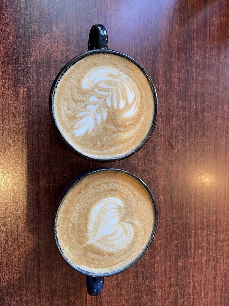 Latte art coffee at Eight AM San Francisco